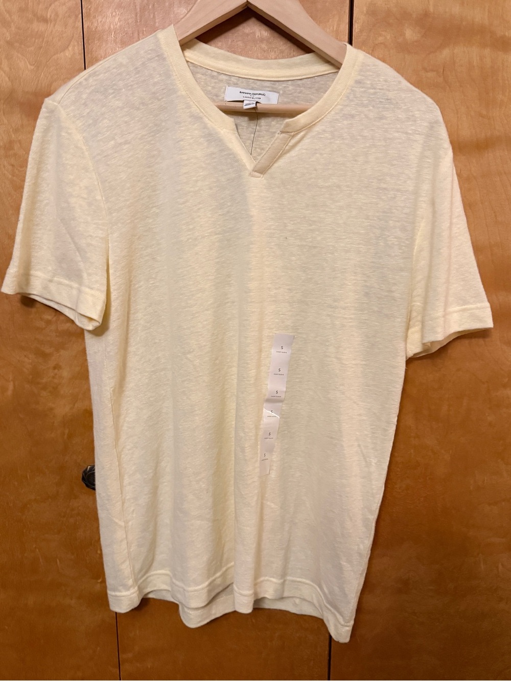 Banana Republic STANDARD-FIT LINEN-BLEND NOTCH T-SHIRT Men Size Small NWT